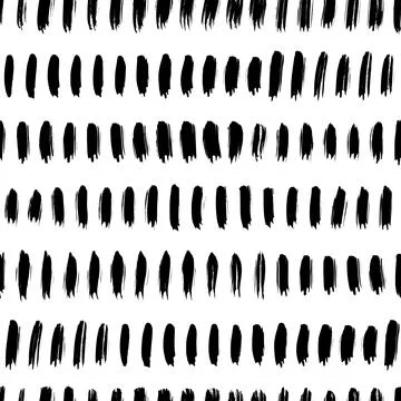 Hand drawn vector brush strokes seamless pattern Stock Illustration