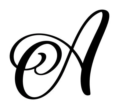 Hand drawn vector calligraphy letter A. Script font. Handwritten brush style 스톡 일러스트