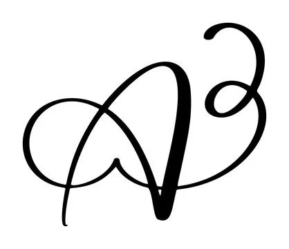 Hand drawn vector calligraphy letter A. Script font. Handwritten brush style Ilustración de archivo