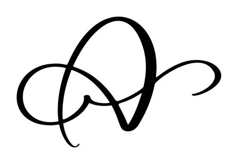 Hand drawn vector calligraphy letter A. Script font. Handwritten brush style Illustrazione stock