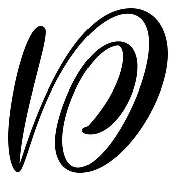 Hand drawn vector calligraphy letter D. Script font logo. Handwritten brush イラスト素材