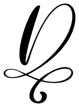 Hand drawn vector calligraphy letter D. Script font logo. Handwritten brush イラスト素材
