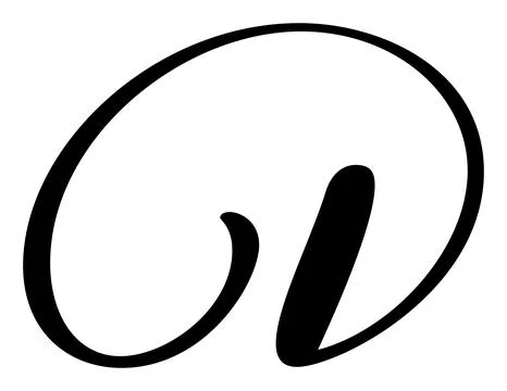 Hand drawn vector calligraphy letter D. Script font logo. Handwritten brush Illustrazione stock