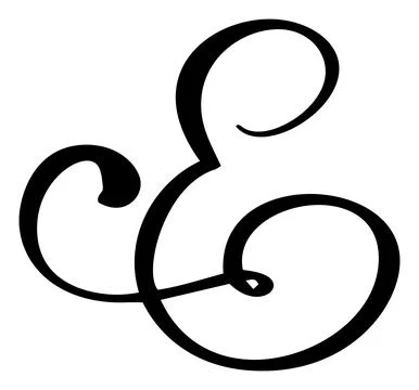 Hand drawn vector calligraphy letter E. Script font logo. Handwritten brush Stock-Illustration