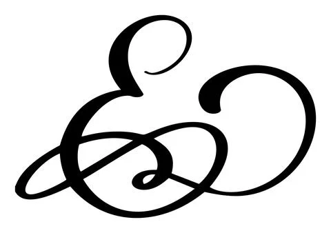 Hand drawn vector calligraphy letter E. Script font logo. Handwritten brush Illustrazione stock