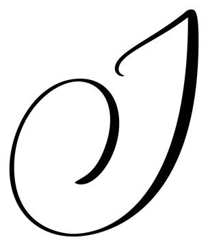 Hand drawn vector calligraphy letter I. Script capital font logo. Handwritten Illustrazione stock