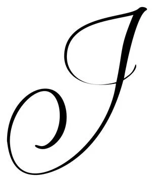 Hand drawn vector calligraphy letter I. Script capital font logo. Handwritten 스톡 일러스트
