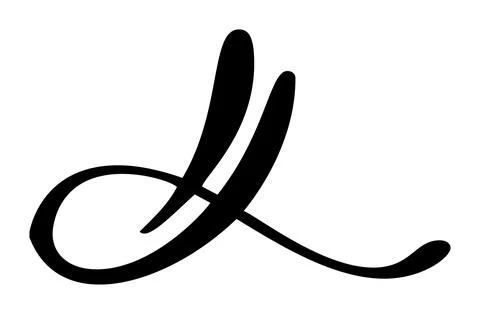 Hand drawn vector calligraphy letter K. Script capital font logo. Handwritten Illustrazione stock