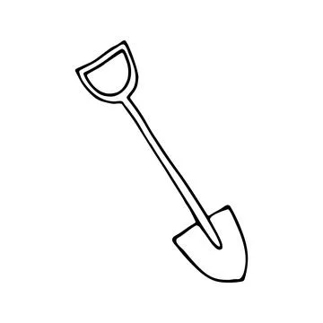 Hand drawn vector campfire axe, travel clipart. Isolated on whit Illustrazione stock
