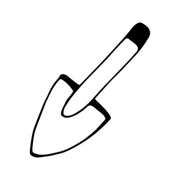 Hand drawn vector campfire axe, travel clipart. Isolated on whit Stock Illustration