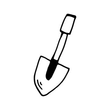 Hand drawn vector campfire axe, travel clipart. Isolated on whit Stock Illustration