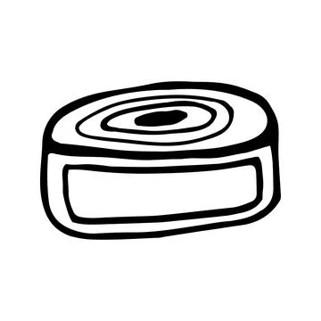 Hand drawn vector camping canned food clipart. Isolated on white Stock Illustration