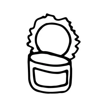 Hand drawn vector camping canned food clipart. Isolated on white Stock Illustration