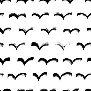 Hand drawn vector check mark seamless pattern. Illustrazione stock