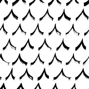 Hand drawn vector check mark seamless pattern. Illustrazione stock