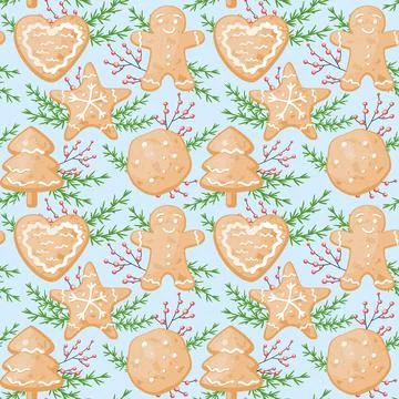 Hand drawn vector cute cartoon seamless pattern illustration with Merry Chris イラスト素材