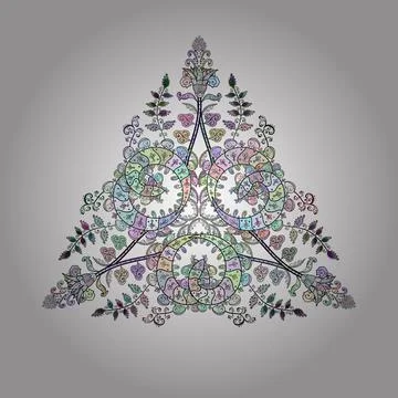 Hand drawn vector decorative elements for your design. Leaves on neutral, white Stock Illustration