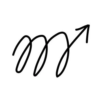 Hand drawn vector doodle illustration, abstract handwriting Stock Illustration