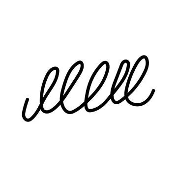 Hand drawn vector doodle illustration, abstract handwriting Stock Illustration