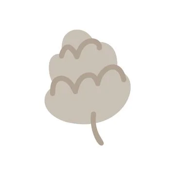 Hand drawn vector doodle scandinavian soft and fluffy cotton flower for logo 스톡 일러스트