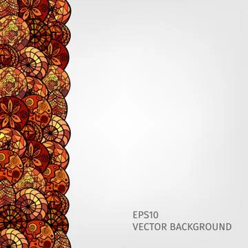 Hand drawn vector ethnic background Stock Illustration