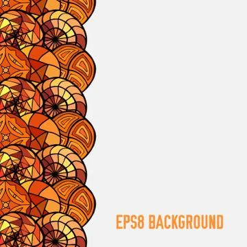 Hand drawn vector ethnic background Stock Illustration