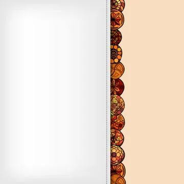 Hand drawn vector ethnic background Stock Illustration