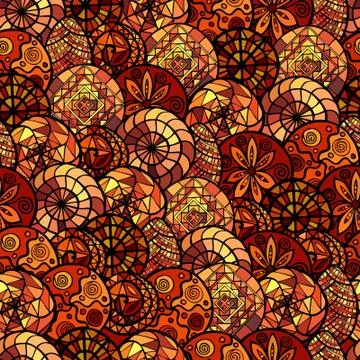 Hand drawn vector ethnic seamless pattern 库存插图