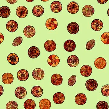 Hand drawn vector ethnic seamless pattern Stock Illustration
