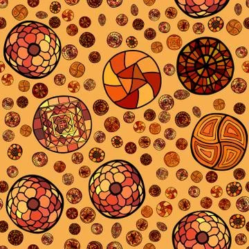 Hand drawn vector ethnic seamless pattern Stock Illustration