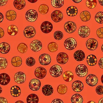 Hand drawn vector ethnic seamless pattern Illustrazione stock