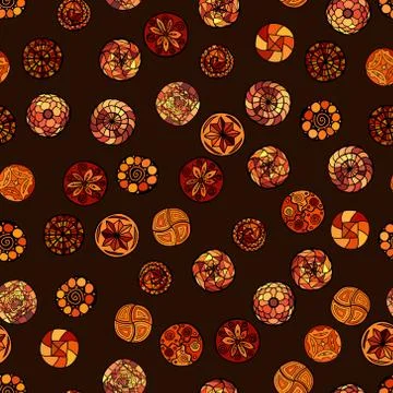 Hand drawn vector ethnic seamless pattern Stock Illustration