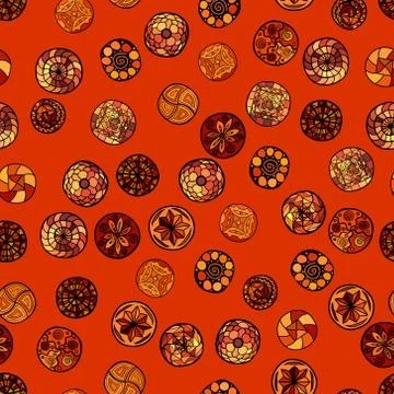 Hand drawn vector ethnic seamless pattern 스톡 일러스트