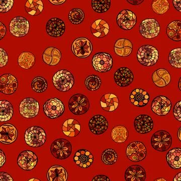 Hand drawn vector ethnic seamless pattern Stock Illustration