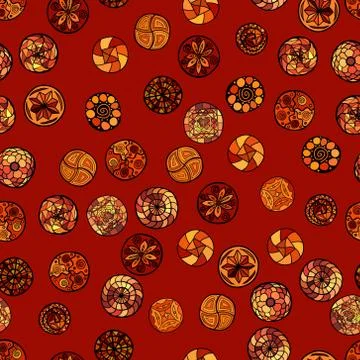 Hand drawn vector ethnic seamless pattern Stock Illustration