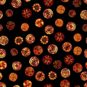 Hand drawn vector ethnic seamless pattern Stock Illustration