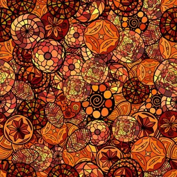 Hand drawn vector ethnic seamless pattern Stock Illustration