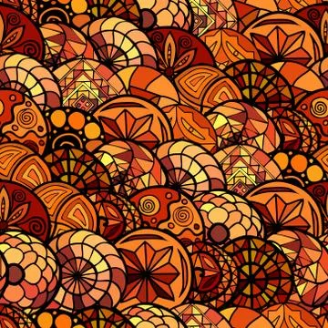 Hand drawn vector ethnic seamless pattern Illustrazione stock