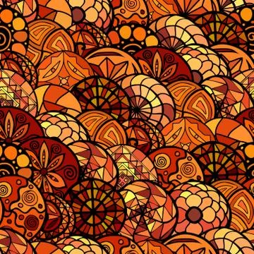 Hand drawn vector ethnic seamless pattern 库存插图