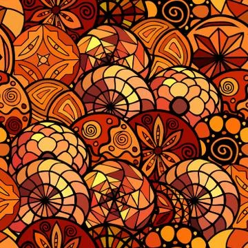 Hand drawn vector ethnic seamless pattern Stock Illustration
