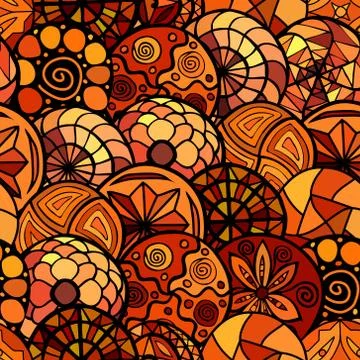 Hand drawn vector ethnic seamless pattern Stock Illustration