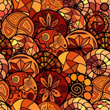 Hand drawn vector ethnic seamless pattern Illustrazione stock