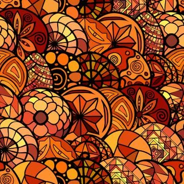 Hand drawn vector ethnic seamless pattern Stock Illustration