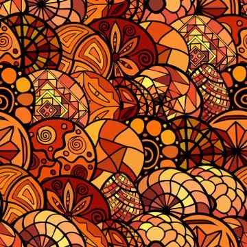 Hand drawn vector ethnic seamless pattern Stock Illustration