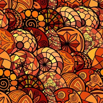 Hand drawn vector ethnic seamless pattern Stock Illustration