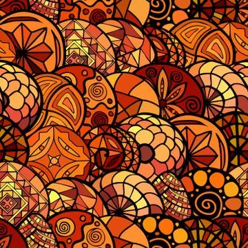 Hand drawn vector ethnic seamless pattern Stock Illustration