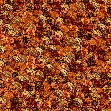 Hand drawn vector ethnic seamless pattern Stock Illustration