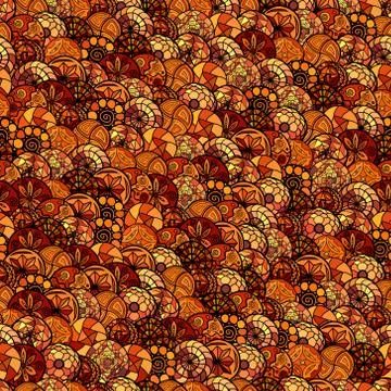 Hand drawn vector ethnic seamless pattern Stock Illustration
