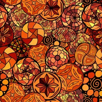 Hand drawn vector ethnic seamless pattern Illustrazione stock
