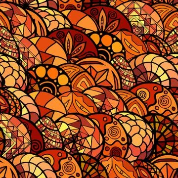 Hand drawn vector ethnic seamless pattern Stock Illustration